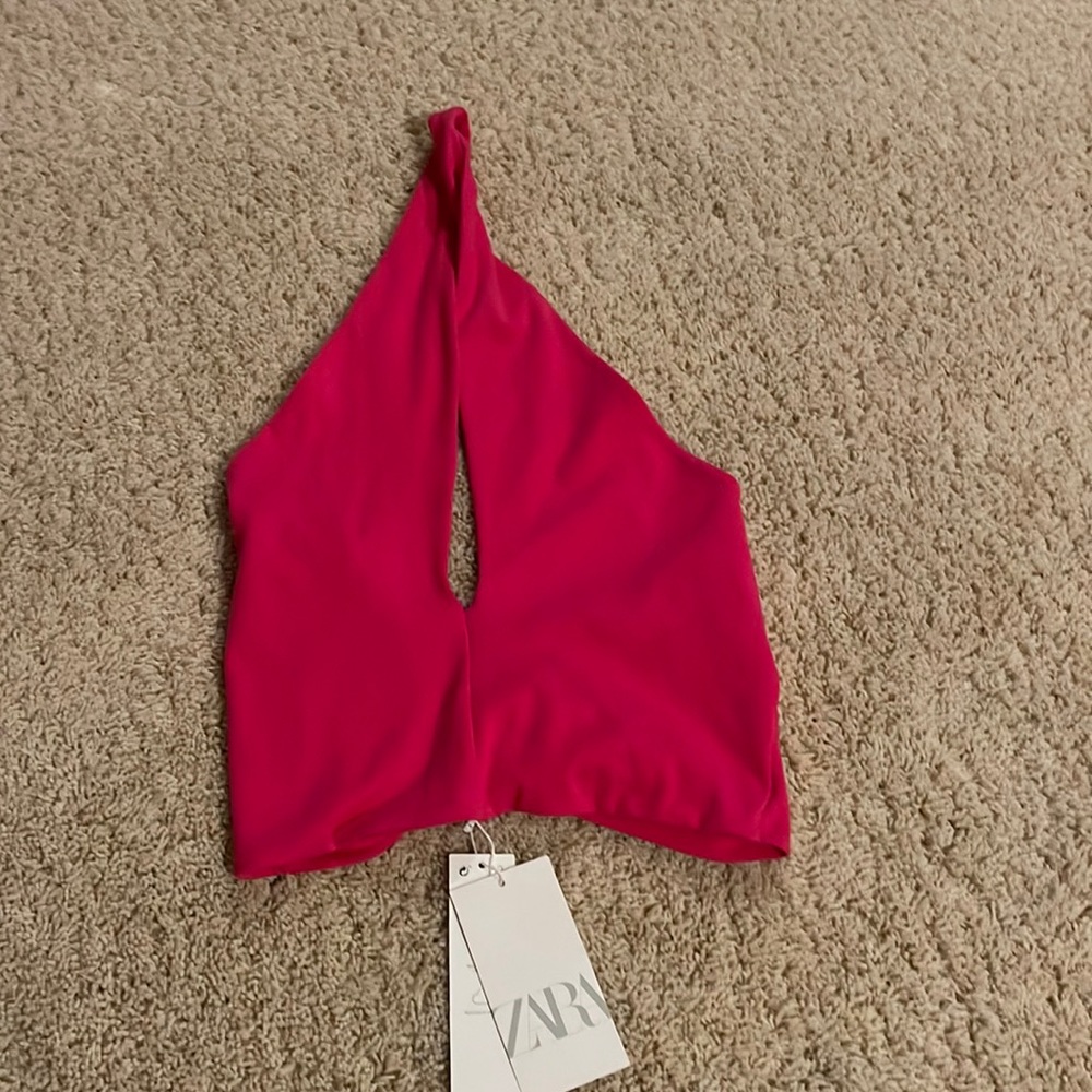 Pink crop top! From Zara! Size large!
